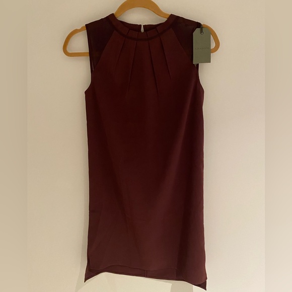 NWT AllSaints Jay Dress – Bordeaux Red – Size Small - Picture 5 of 7